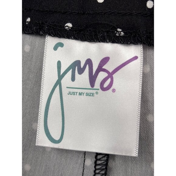 Just My Size Polka Dot Capri Stretch Black White 4XP (26W) NWOT - Picture 4 of 5